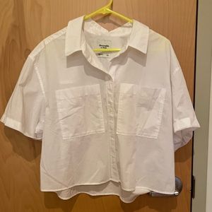 NWT Abercrombie & Fitch Cropped and Boxy short sleeve button up